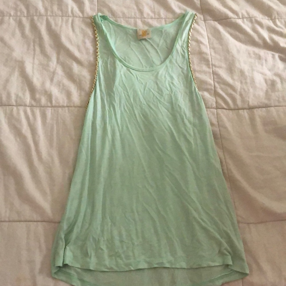 Mint green tank top